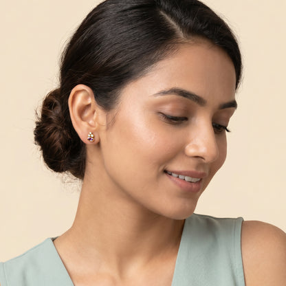 Golden Daily Armour Stud Earrings