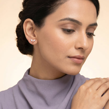 Rose Gold Izabella Stud Earrings