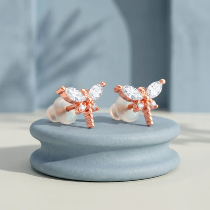 Rose Gold Izabella Stud Earrings