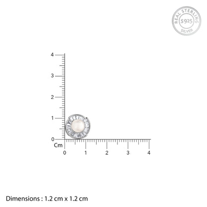 Silver Soft Aura Pearl Earrings