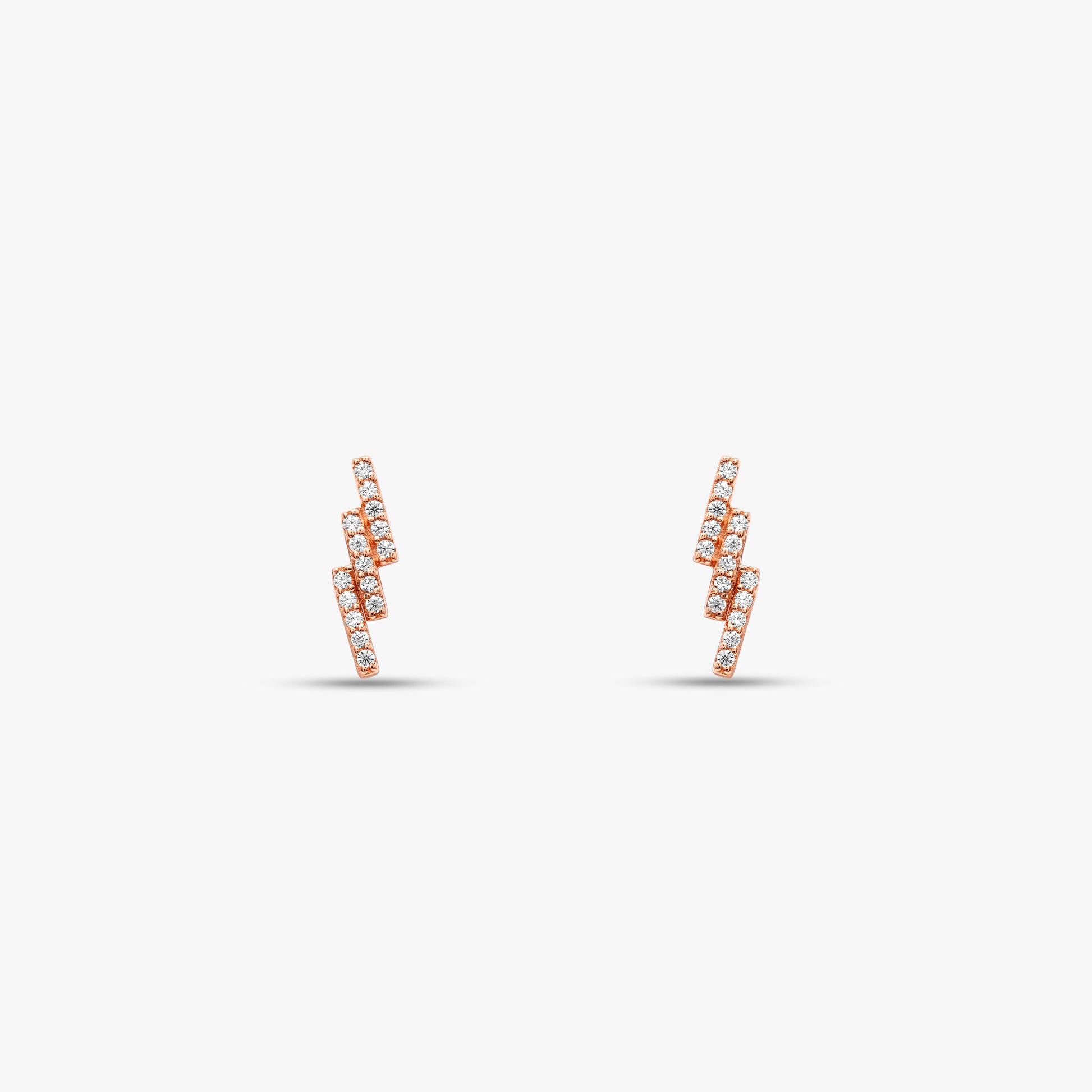 Rose Gold Thunder Clap Earrings