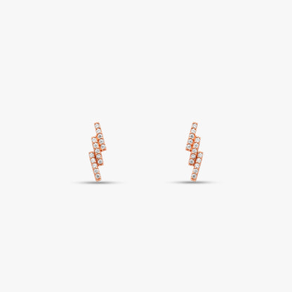 Rose Gold Thunder Clap Earrings