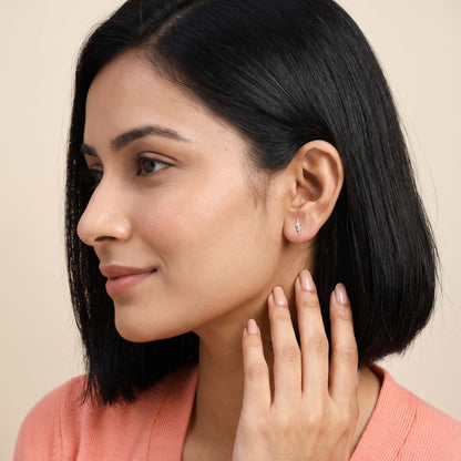 Rose Gold Thunder Clap Earrings