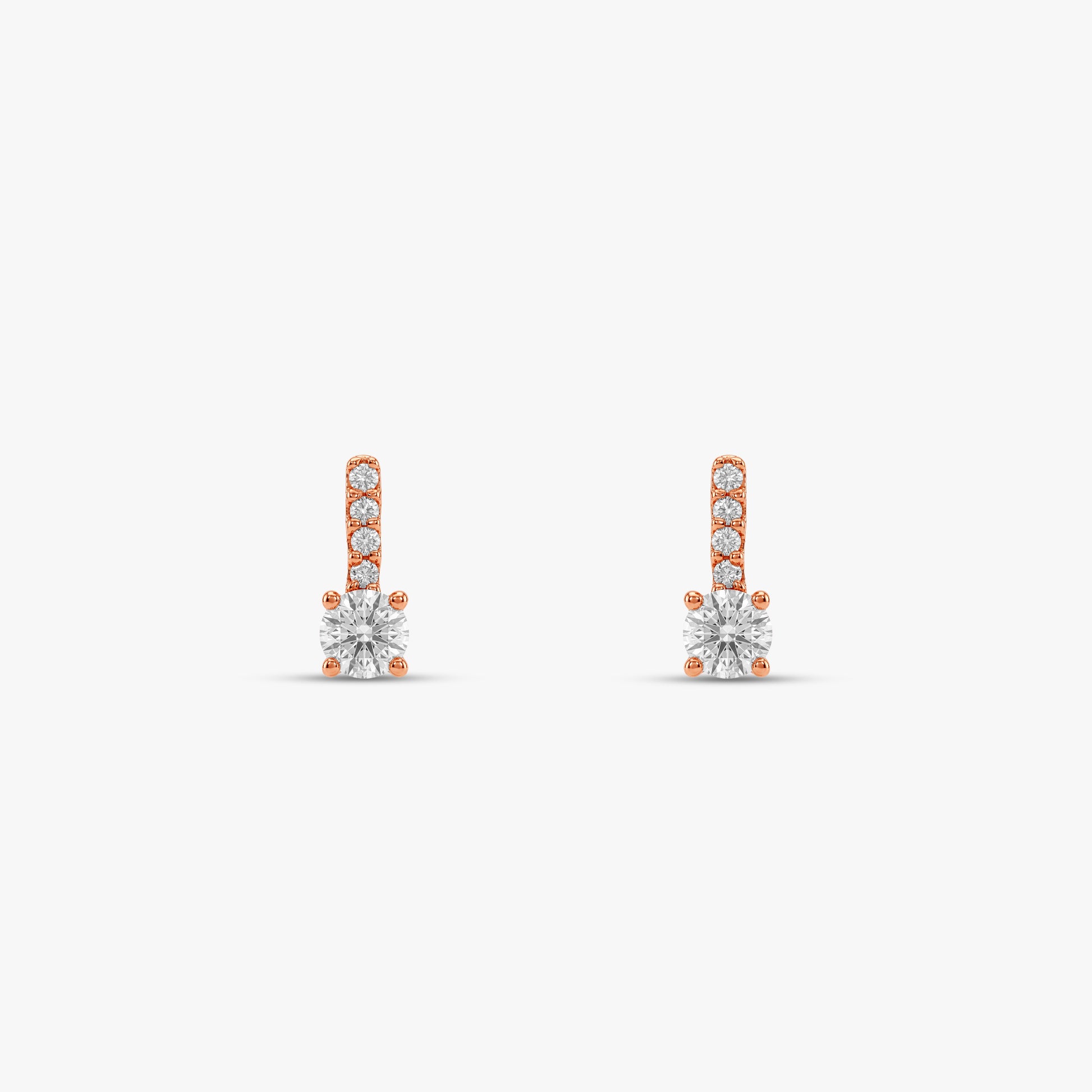 Rose Gold Linear Drop Earrings