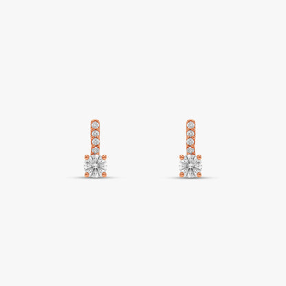 Rose Gold Linear Drop Earrings