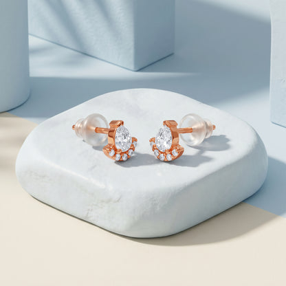 Rose Gold Amelia Stud Earrings
