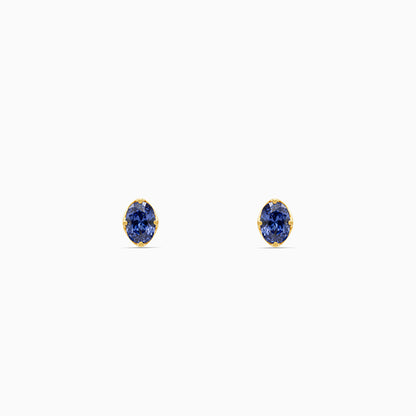 Golden Blue Radiance Studs