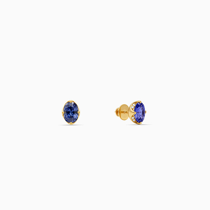 Golden Blue Radiance Studs
