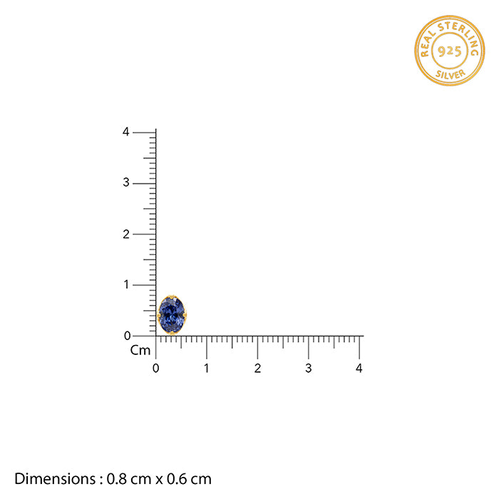 Golden Blue Radiance Studs