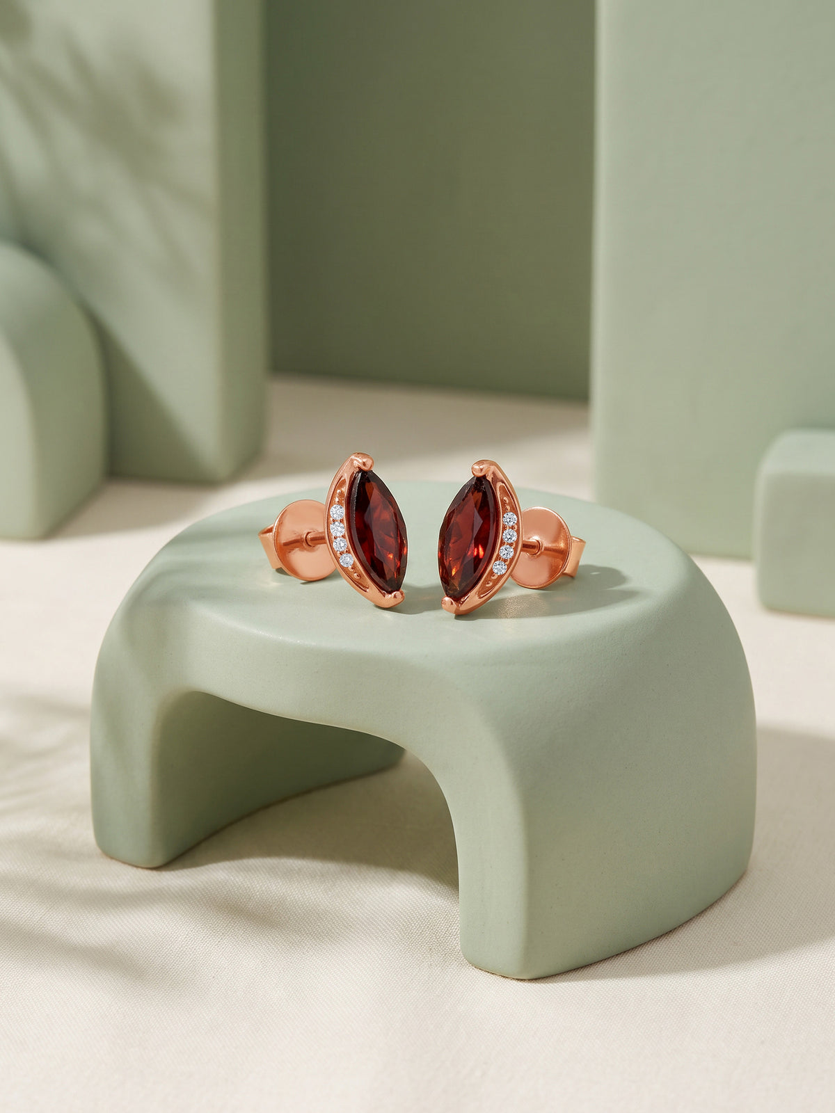 Rose Gold Erythros Studs