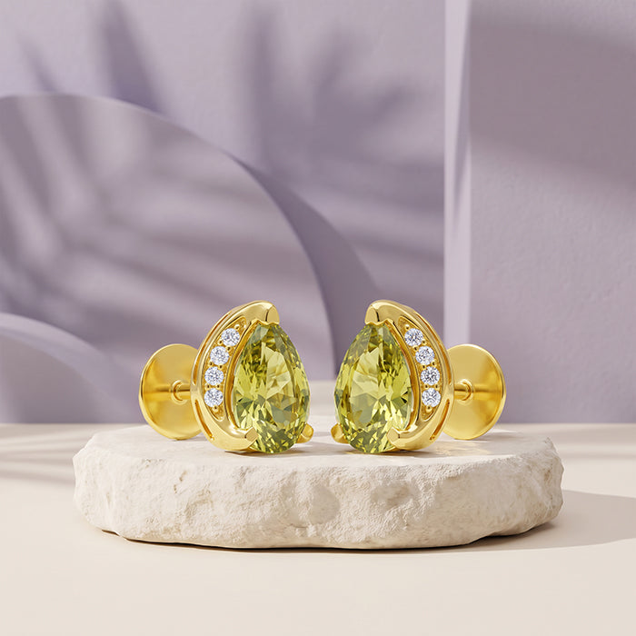 Golden Citrine Glow Studs