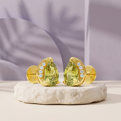 Golden Citrine Glow Studs
