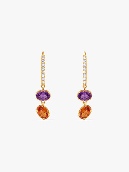Golden Emberglow Earrings