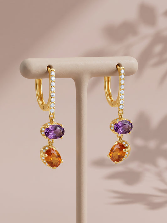 Golden Emberglow Earrings