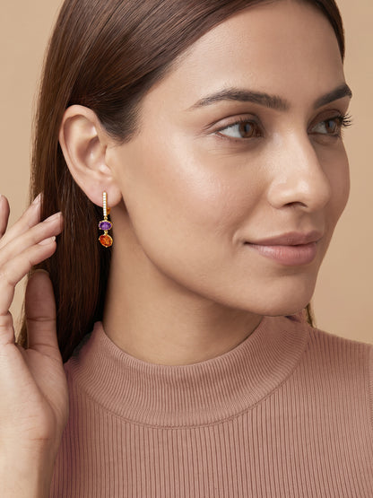 Golden Emberglow Earrings