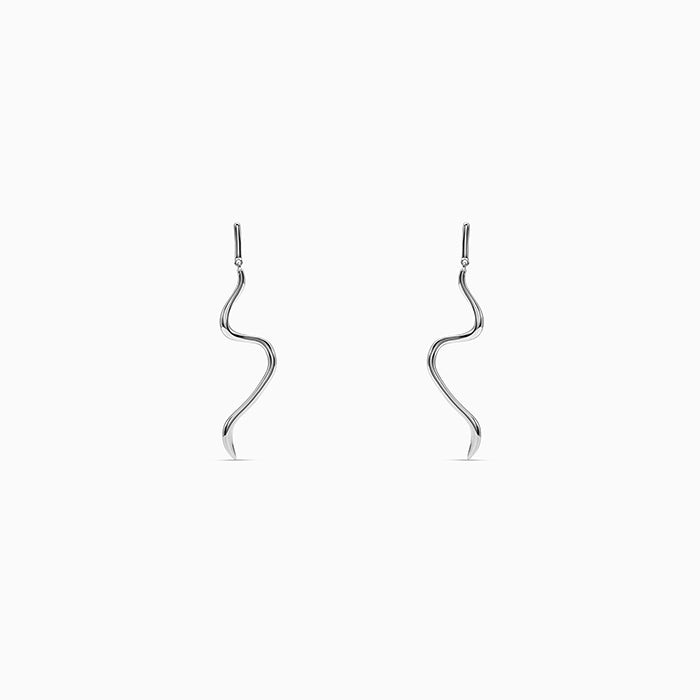 Silver Saraph Serpent Earrings