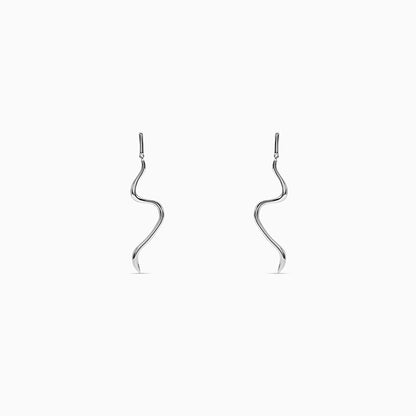 Silver Saraph Serpent Earrings