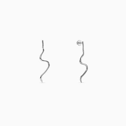 Silver Saraph Serpent Earrings