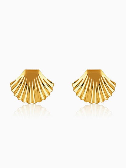 Golden Classic Shell Earrings
