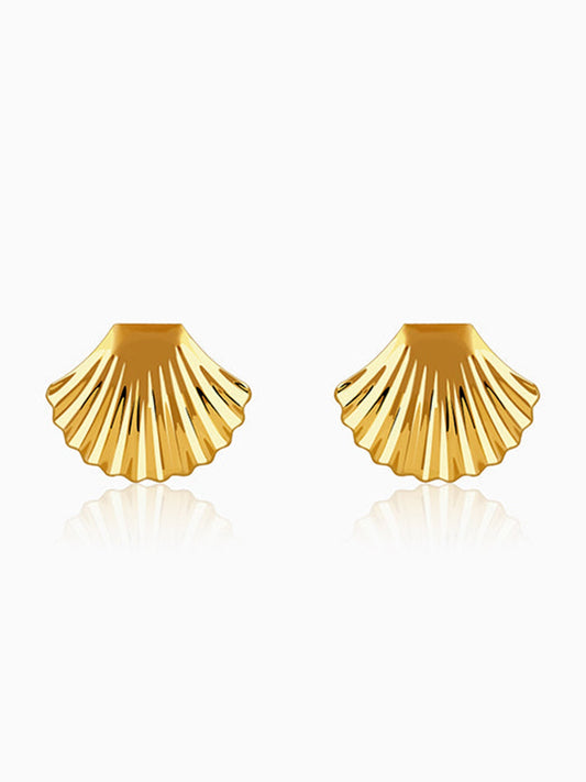 Golden Classic Shell Earrings