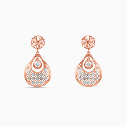 Dual Tone Festive Sparkle Silver Earrings