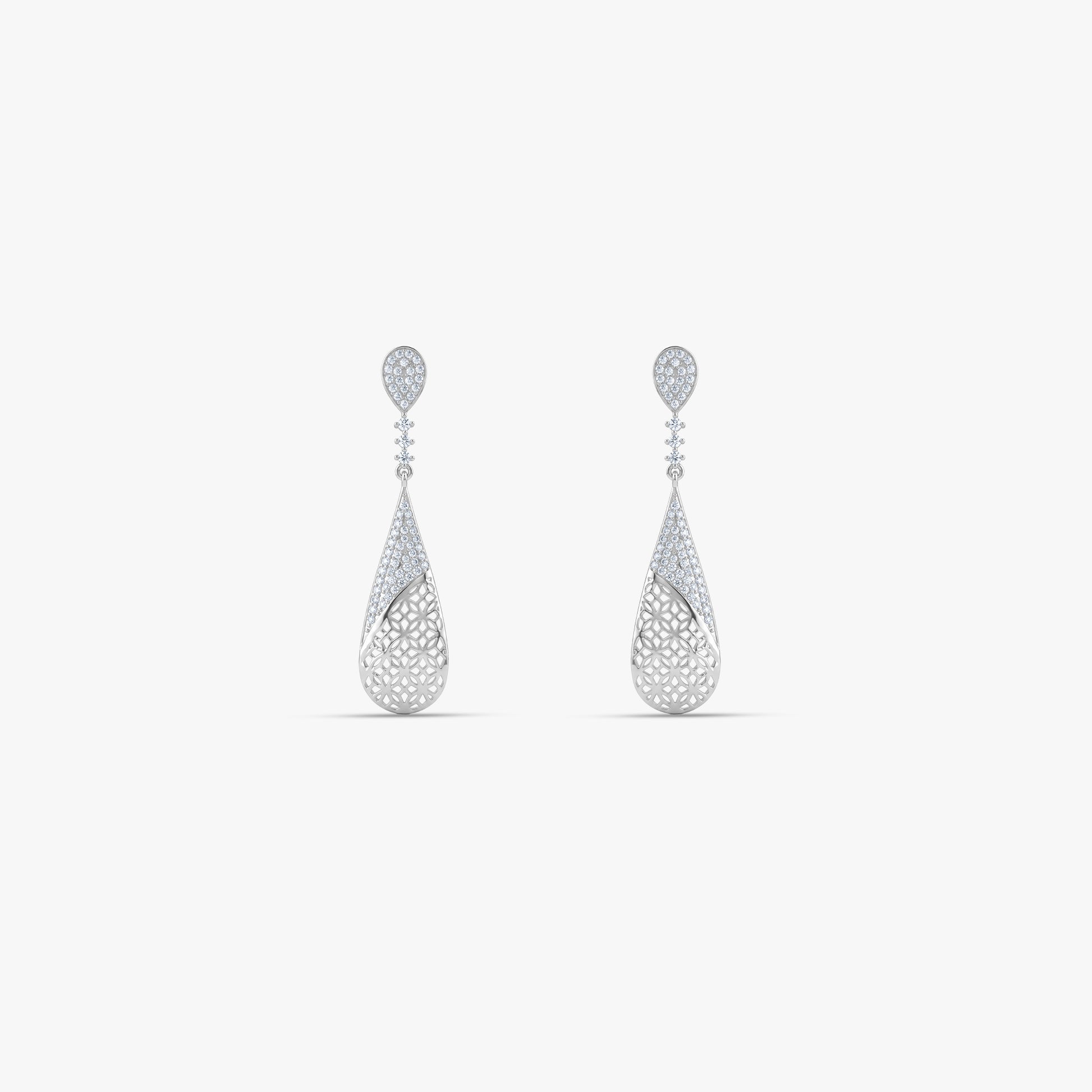 Silver Lumiere Drop Earrings