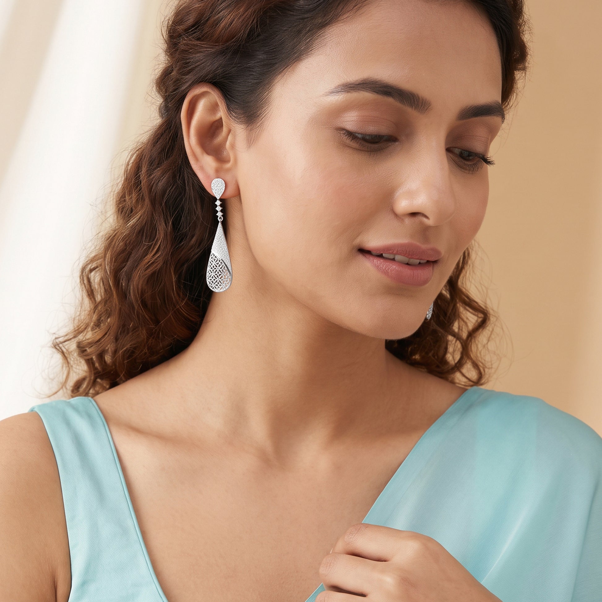 Silver Lumiere Drop Earrings