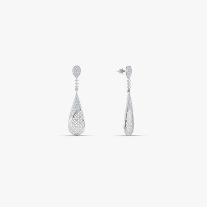 Silver Lumiere Drop Earrings
