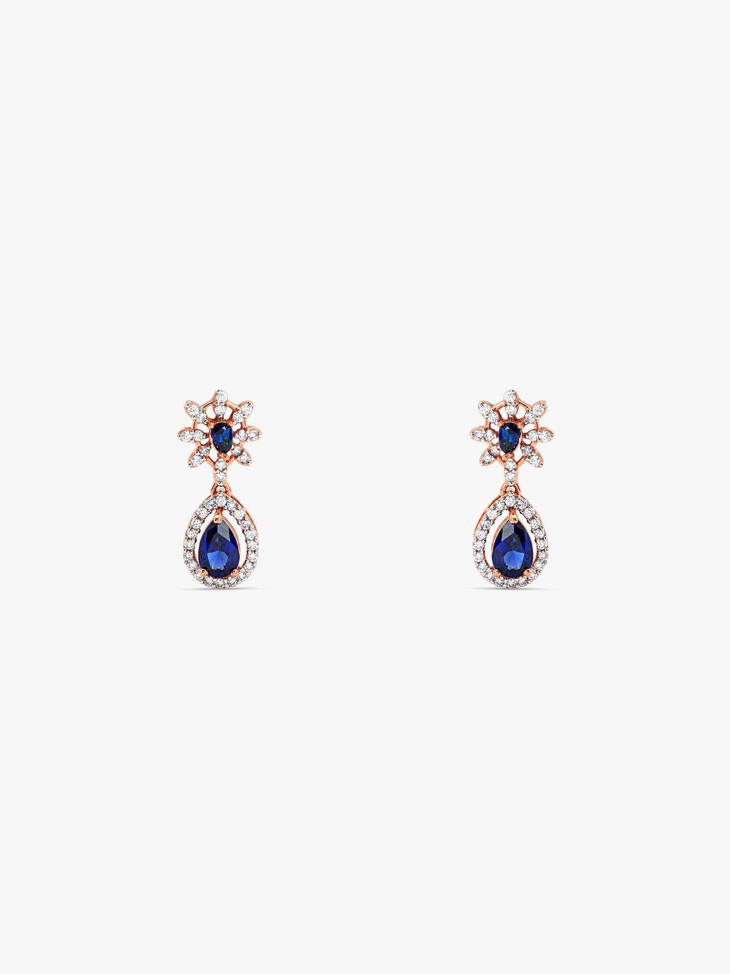 Rose Gold Azure Drop Earrings