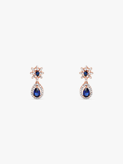 Rose Gold Azure Drop Earrings