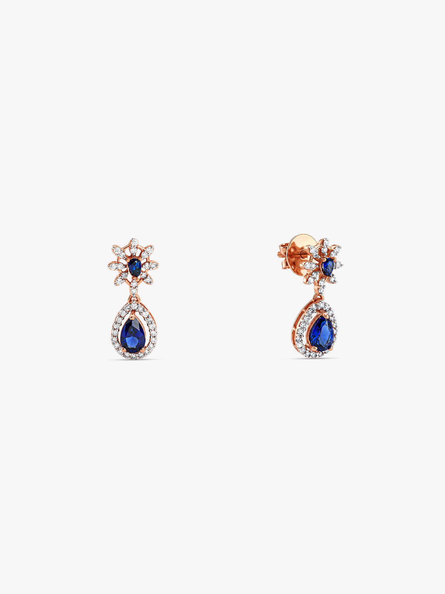 Rose Gold Azure Drop Earrings