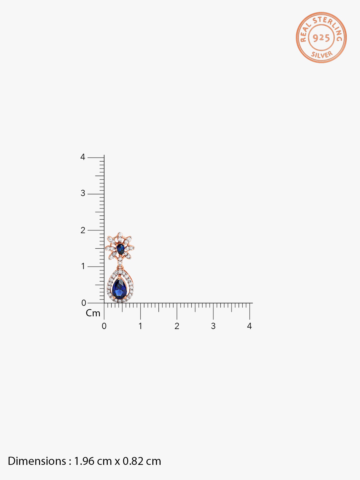 Rose Gold Azure Drop Earrings