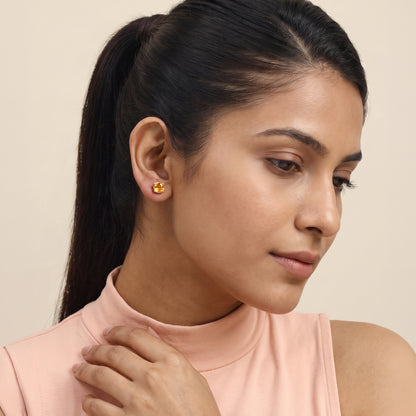 Golden Chrysea Stud Earrings