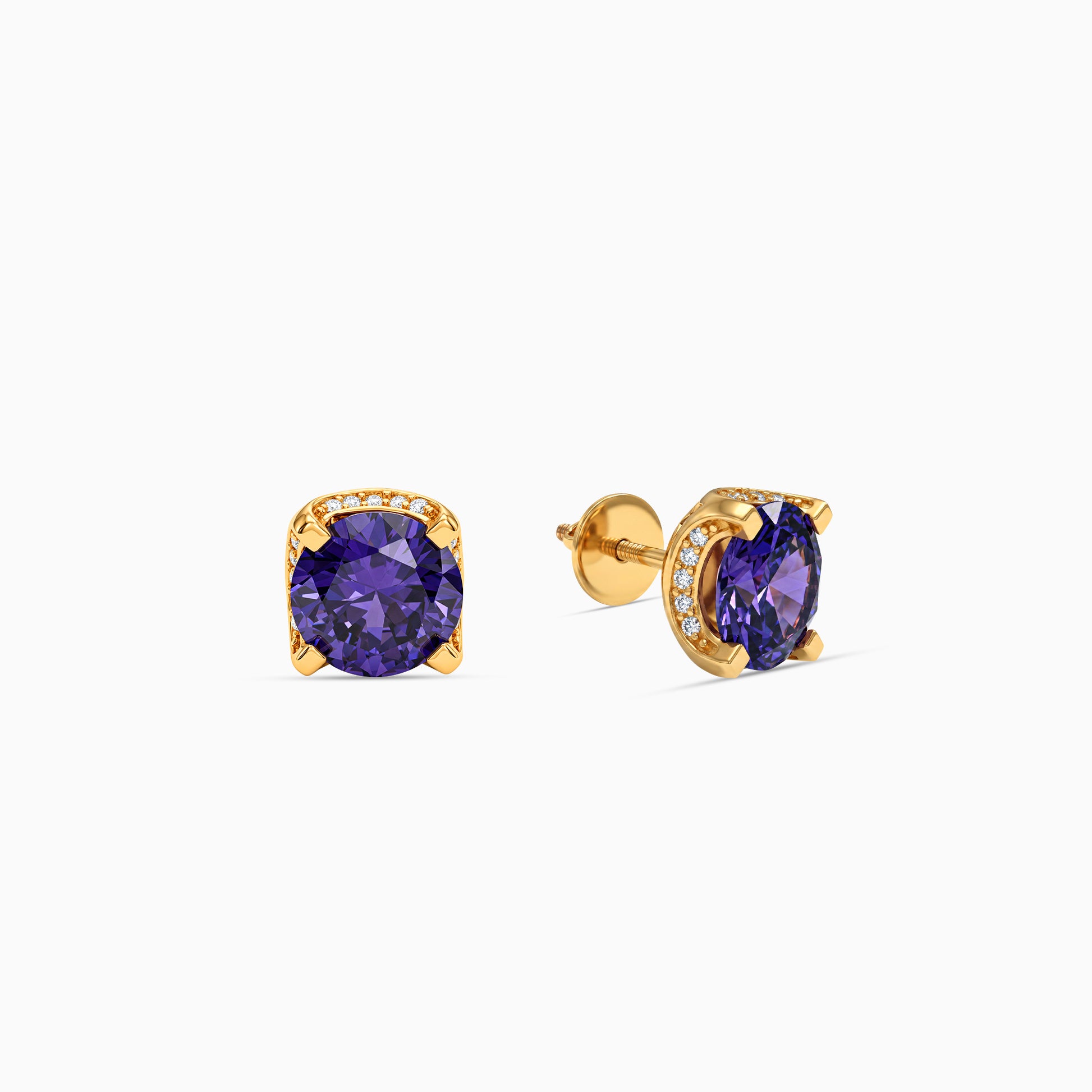 Golden Adelaide Stud Earrings