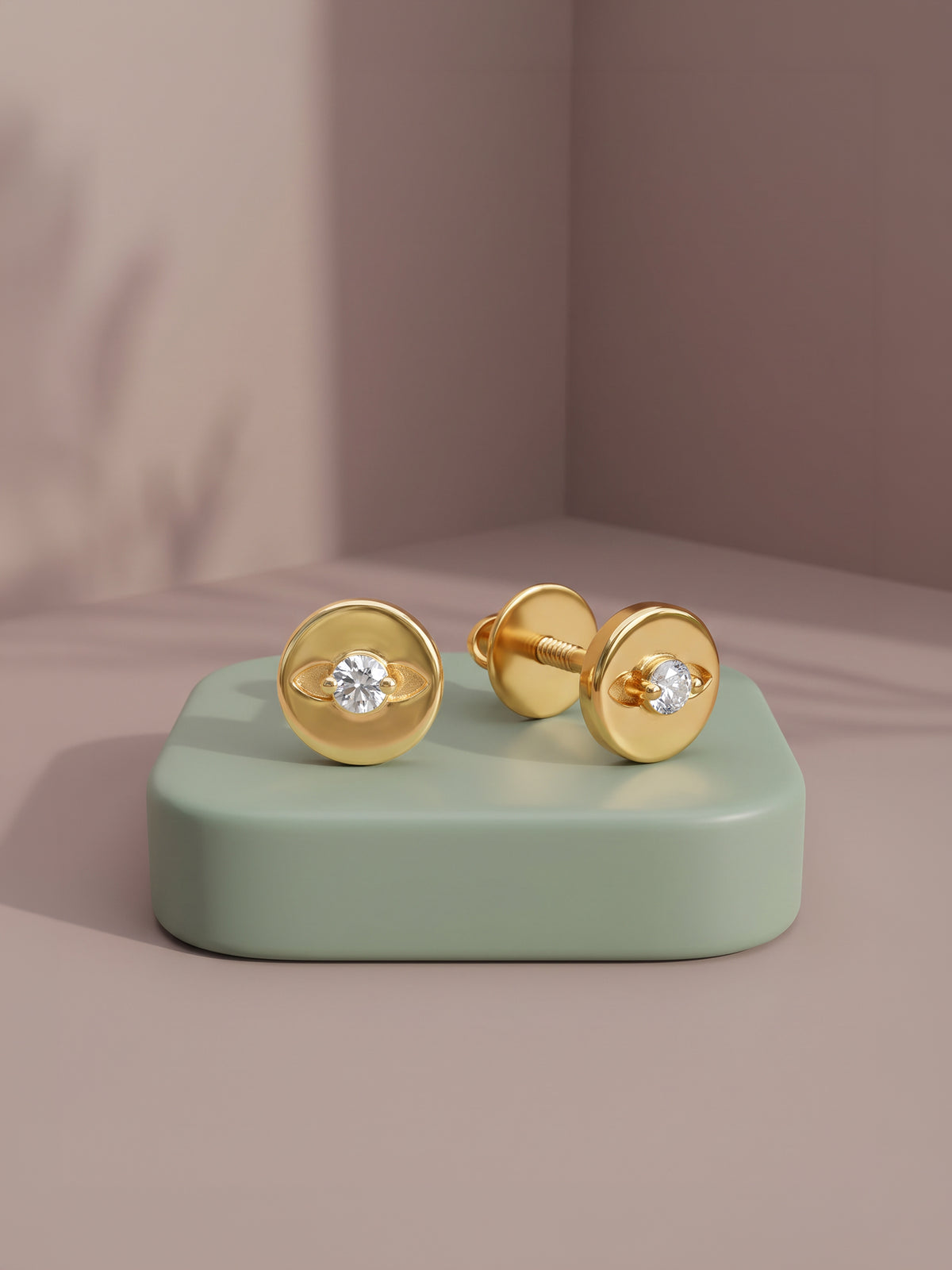 Golden Lunelle Studs