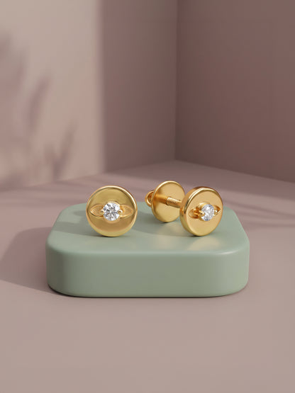 Golden Lunelle Studs