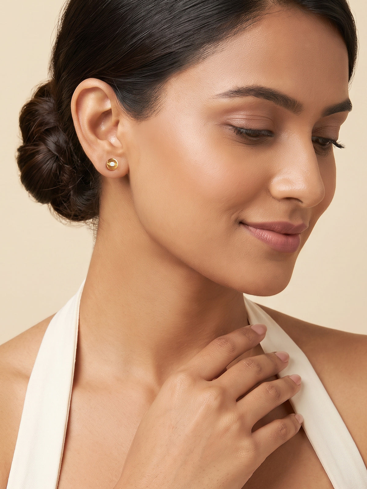 Golden Lunelle Studs