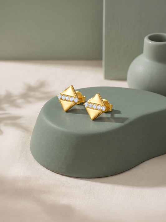 Golden Radiant Bloc Studs