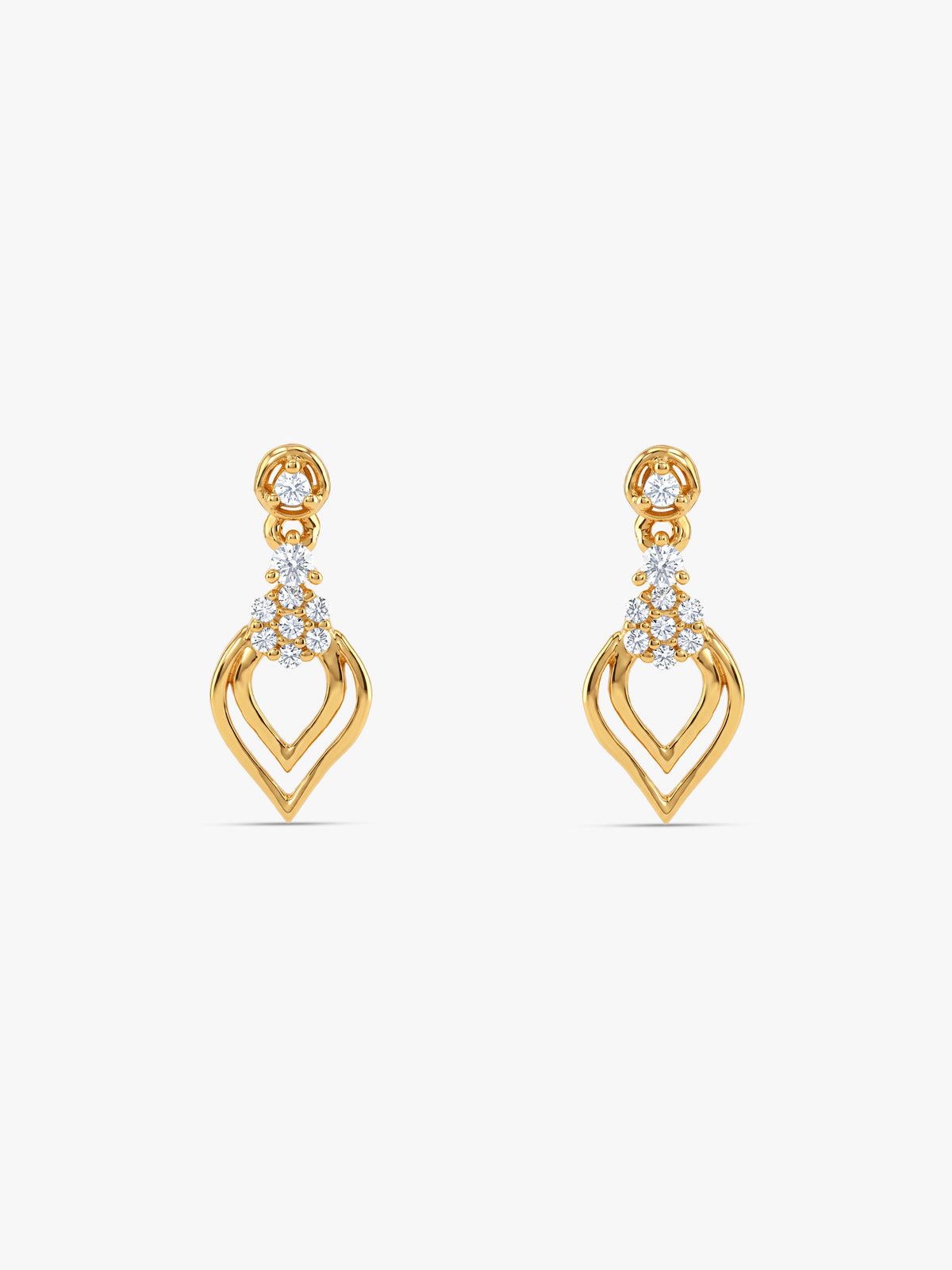 Golden Lumina Leaf Earrings