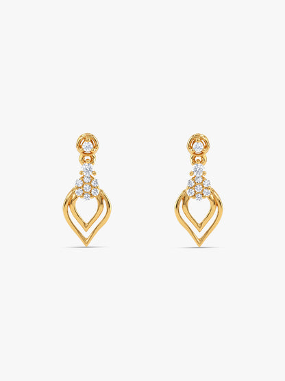 Golden Lumina Leaf Earrings