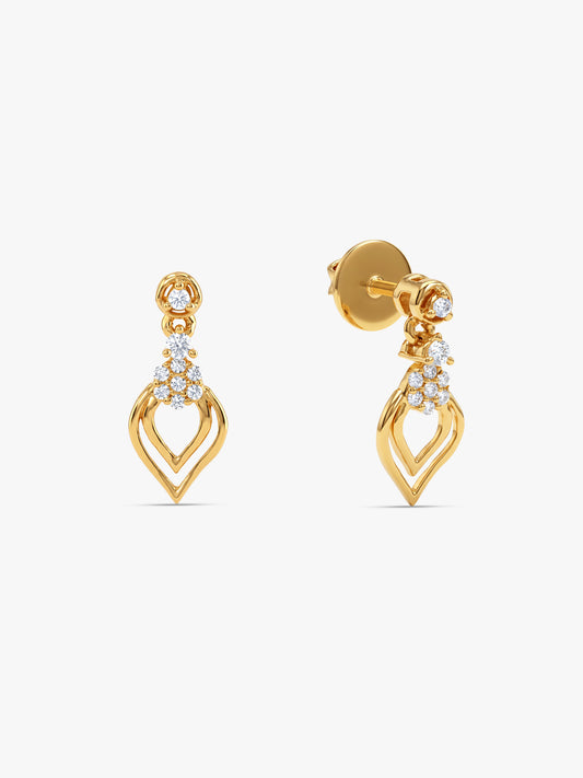 Golden Lumina Leaf Earrings
