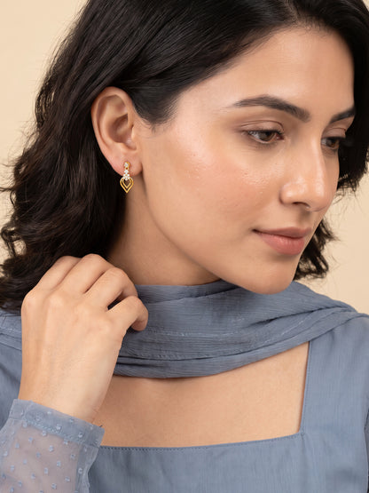 Golden Lumina Leaf Earrings
