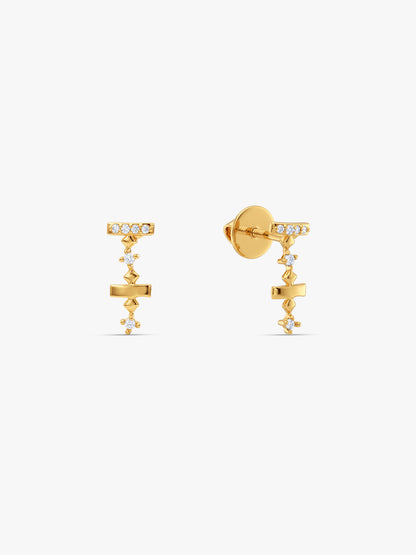 Golden Vesper Drop Earrings