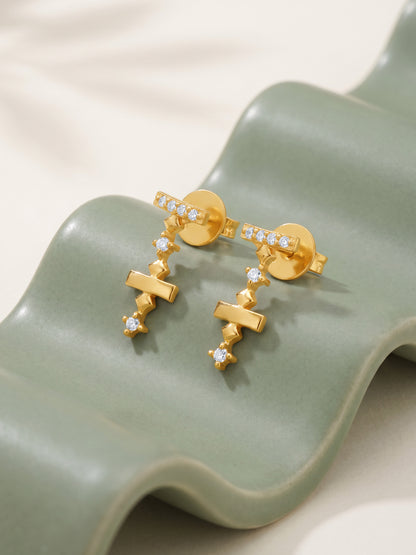 Golden Vesper Drop Earrings