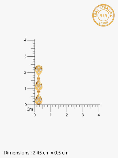 Golden Petalia Drop Earrings
