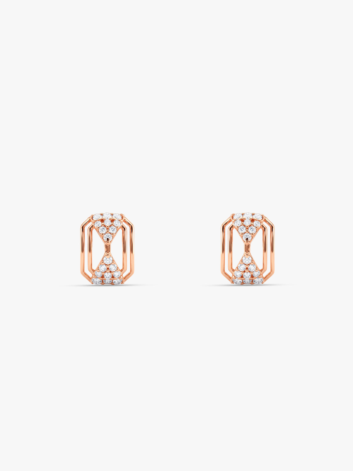Rose Gold Astera Nexus Studs