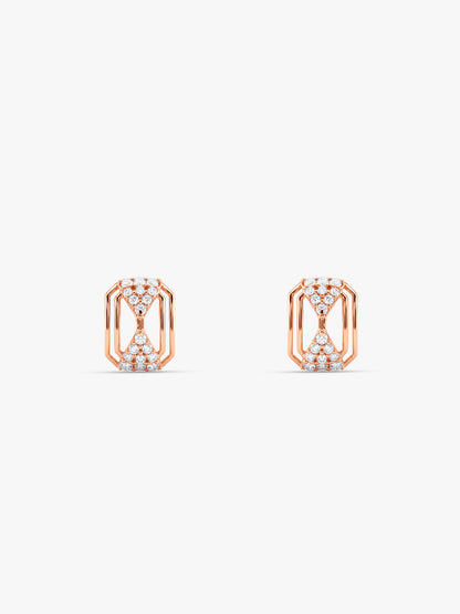 Rose Gold Astera Nexus Studs