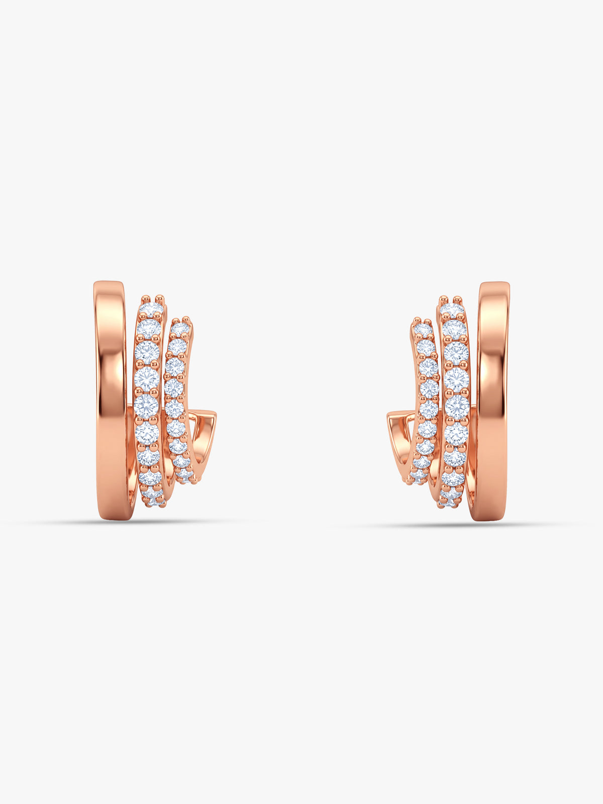 Rose Gold Cosima J Hoop Earrings