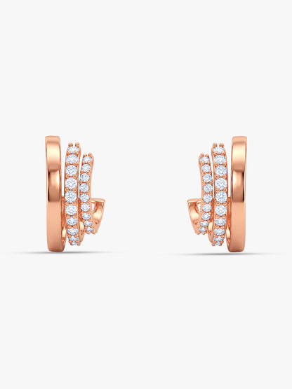 Rose Gold Cosima J Hoop Earrings