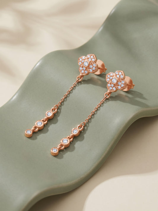 Rose Gold Twilight Gleam Danglers